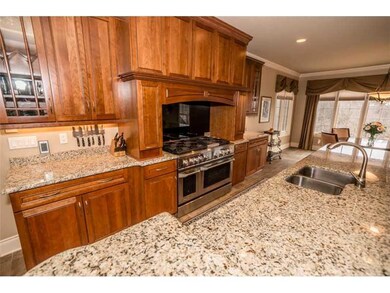 Kitchen. The impressive stove offers a double oven