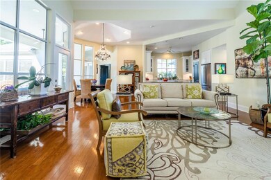 Breathtaking living room with 17' vaulted ceiling 