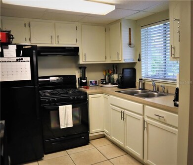 Kitchen with gas appliances.