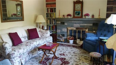 Front living room with fireplace.