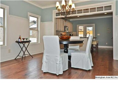 View of the dining room. **Photo is of a completed