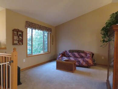 The comfortable main level living room is a great 