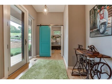 Light and bright entry Foyer. The sliding 