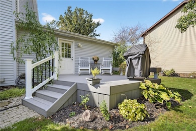 Deck with area for grilling