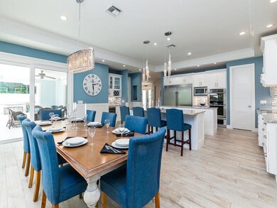 From casual to elegant this dining area accommodat
