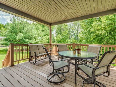 The covered care-free composite deck is perfect for relaxing on a nice, summer evening and sipping coffee in the morning.