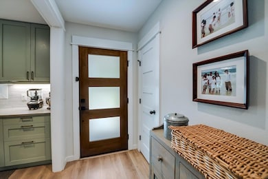 Entryway featuring light wood-style flooring