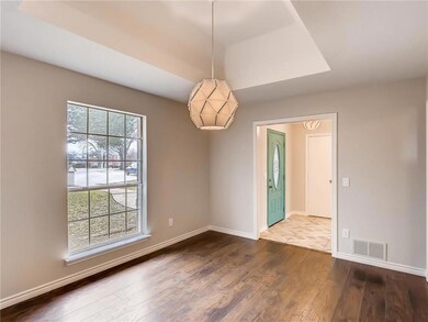 Formal dining room on the front of the house or ra
