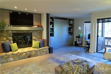 Living Area Fireplace & Murphy Bed