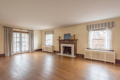 Living room with fireplace