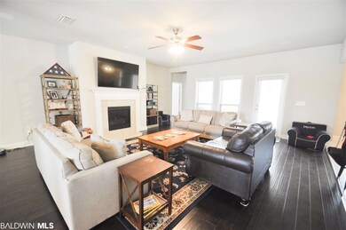 Living room with gas fireplace