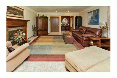 Living Room. Oversized family room with a wood bur