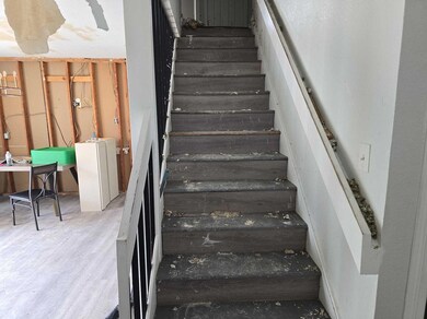 Stairs with wood finished floors