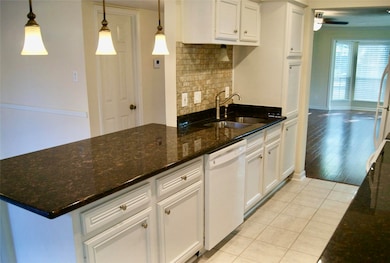 Gleaming kitchen with granite countertops