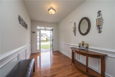 Wow!  Gleaming hardwood flooring, and beautiful wa