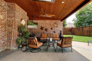 Outdoor living area with built in heaters