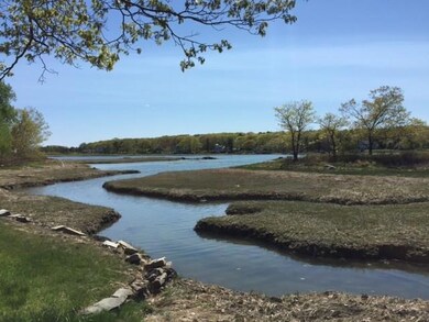 At high tide the inlet fills and...