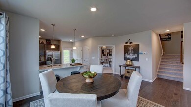 Dinning room.  Photo of decorated model home.