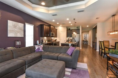 great room with vaulted ceilings