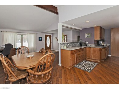 Attached garage has access to the dining room/kitc