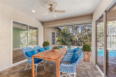 Virtually staged patio with coastal look.