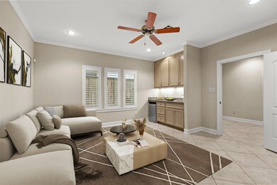 The first floor den and wet bar have been virtuall