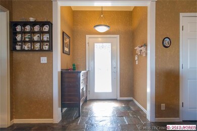 Handsome Front Entrance with Leaded Glass Door.