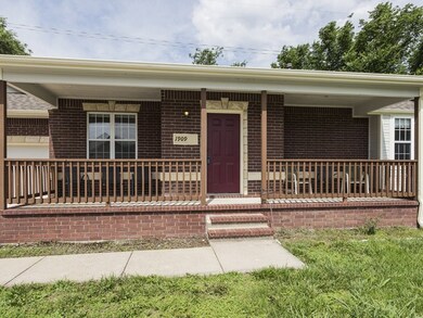 Front porch with custom stone and brick work!