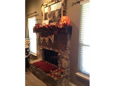 Fireplace with gas logs