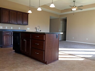 Picture taken from the dining room shows part of t