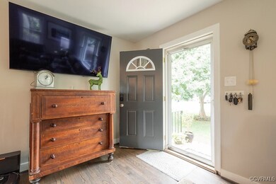 Foyer entrance featuring light wood-type flooring