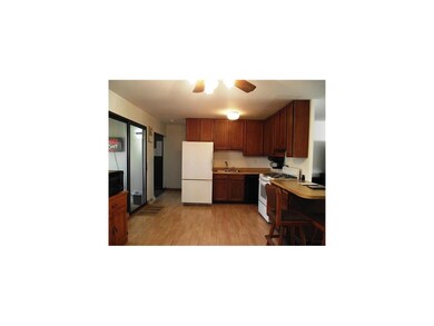 Kitchen. Kitchen with sliding door to covered porc