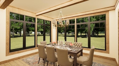 3D rendering dining area