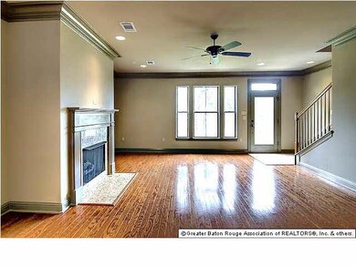 Family Room/Den with fireplace and beautiful wood 