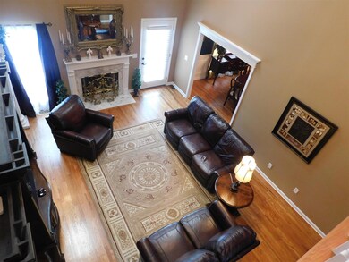 The bridge overlooks your spacious family room