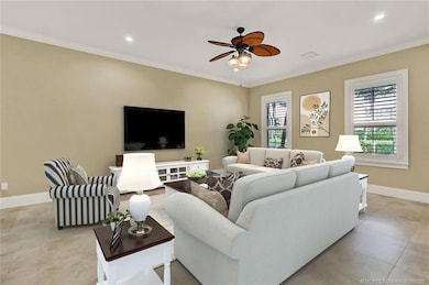 Virtually staged living room