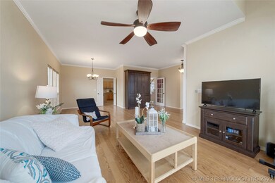 Formal living/formal dining. Double doors at back