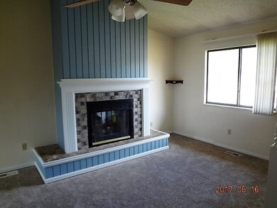 Gas log fireplace