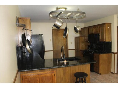 Updated kitchen with bar seating too.