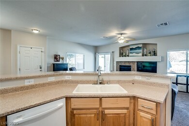 Kitchen with raised counter bar