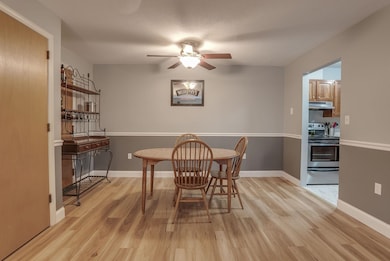Open concept into the dining area