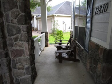Covered front porch for an inviting entry