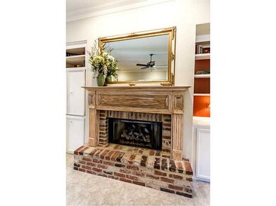 Fireplace.
