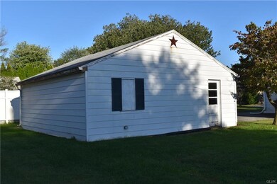 Side view of garage