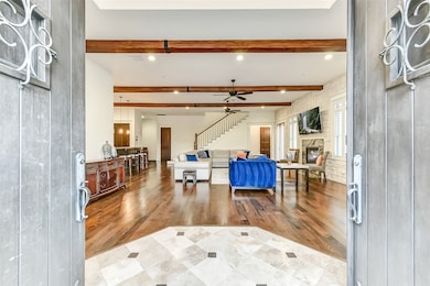 Enter your new home through 2 impressive solid woo