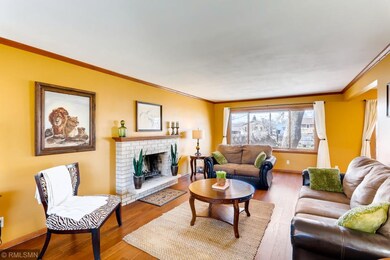 Formal living room with cozy fireplace