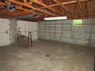 Inside of large 2 car detached garage