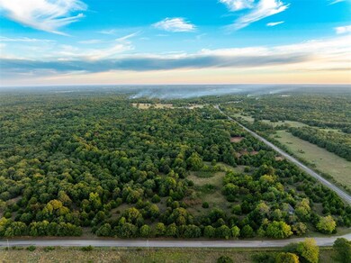 Aerial view at dusk featuring a forest view