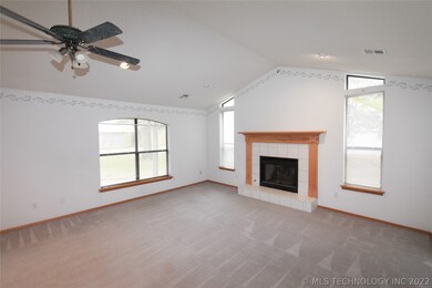 Great room fireplace.
