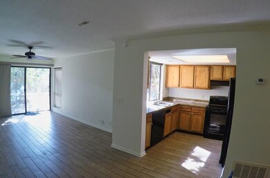 Living room and kitchen area